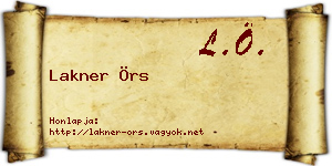 Lakner Örs névjegykártya